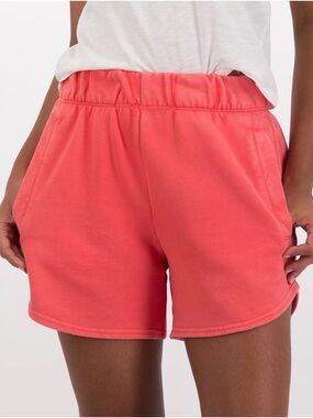 Aerie NWT On My Way High Waisted Shorts Coral Soft Lounge Dolphin Hem - Medium